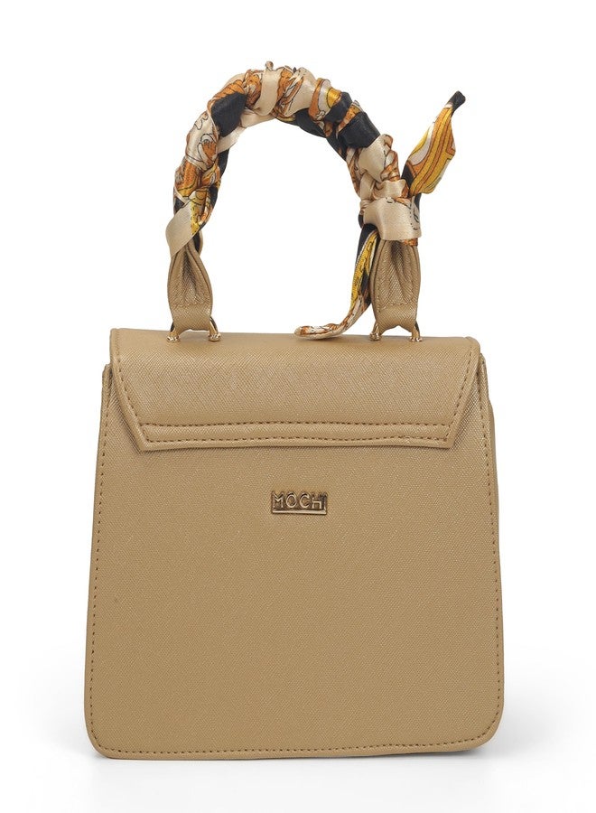 Mochi Women Bronze Formal PU Soft Body Lock closure Solid Sling Bag with 1 Pocket and 1 compartments(66-853) - Image 4